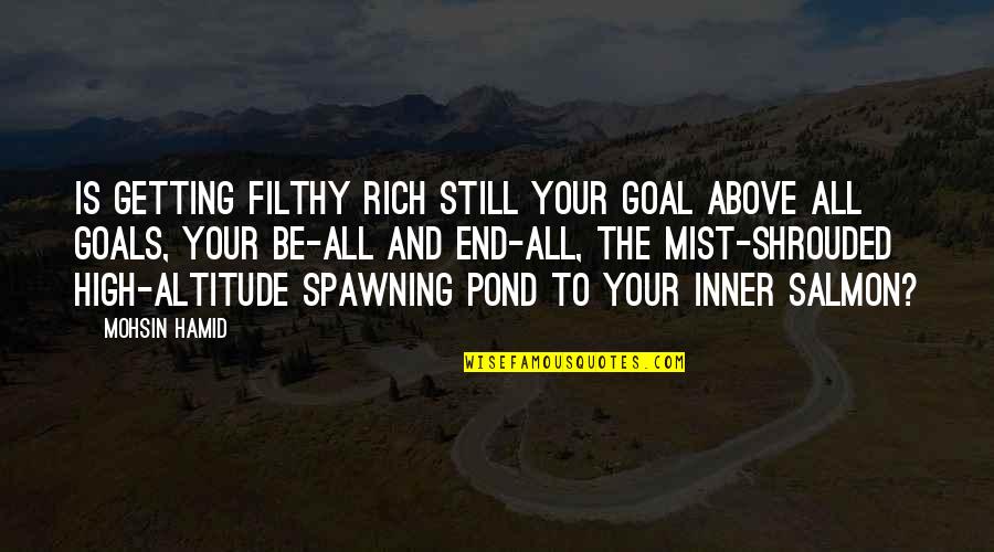 High End Quotes By Mohsin Hamid: Is getting filthy rich still your goal above