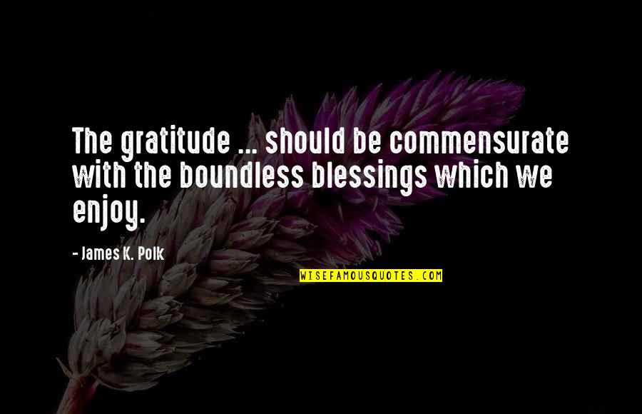 High Five Ghost Quotes By James K. Polk: The gratitude ... should be commensurate with the
