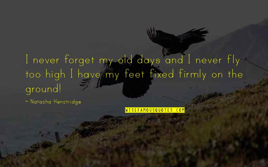 High Ground Quotes By Natasha Henstridge: I never forget my old days and I