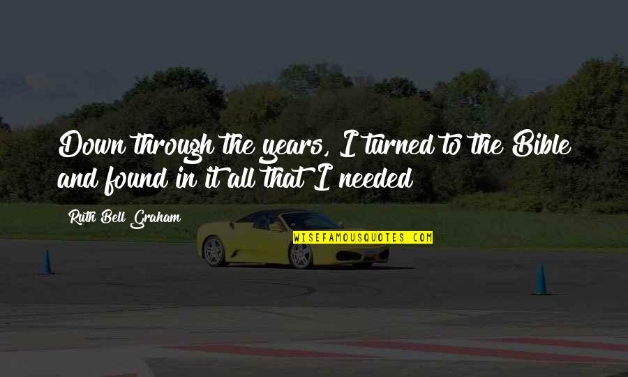 High Heels And Sneakers Quotes By Ruth Bell Graham: Down through the years, I turned to the