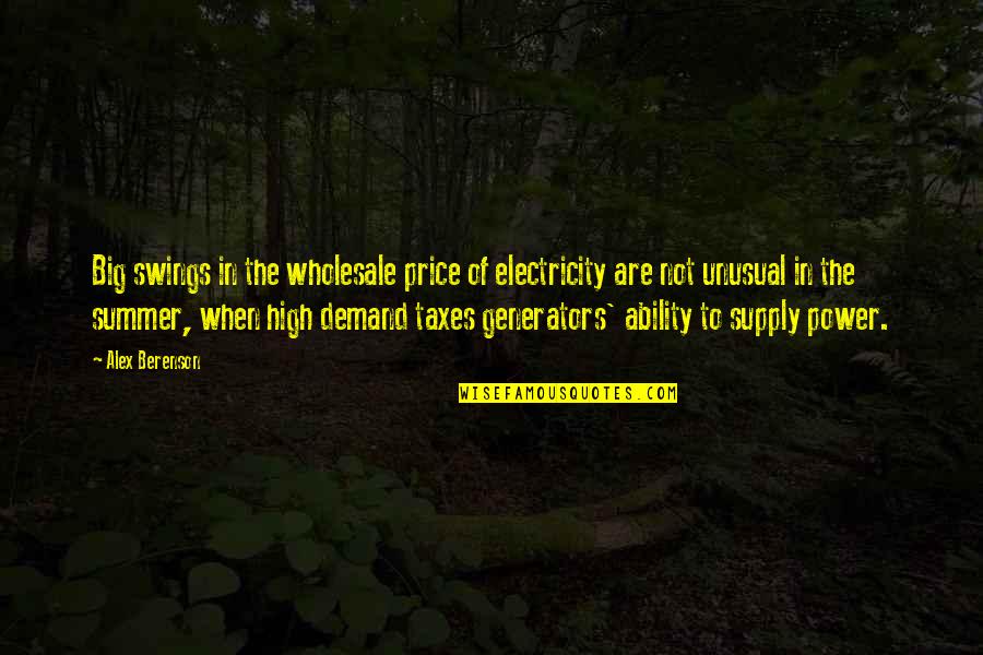 High Power Quotes By Alex Berenson: Big swings in the wholesale price of electricity High Power Quotes By Alex Berenson: Big swings in the wholesale price of electricity