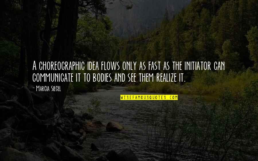 High Resolution Motivational Quotes By Marcia Siegel: A choreographic idea flows only as fast as