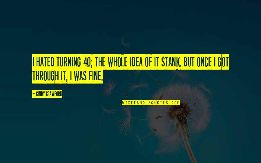 High Risk High Reward Quotes By Cindy Crawford: I hated turning 40; the whole idea of