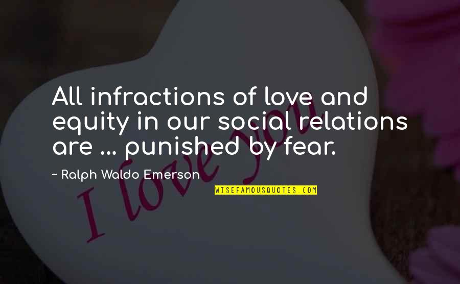 High School Rival Quotes By Ralph Waldo Emerson: All infractions of love and equity in our