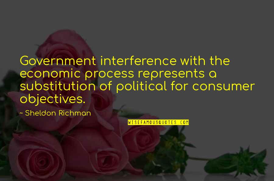 High School Senior Year Quotes By Sheldon Richman: Government interference with the economic process represents a