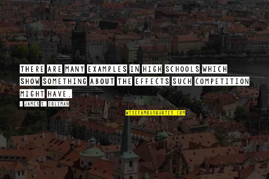 High Schools Quotes By James S. Coleman: There are many examples in high schools which