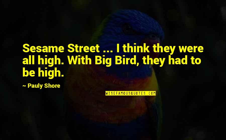 High Street Quotes By Pauly Shore: Sesame Street ... I think they were all