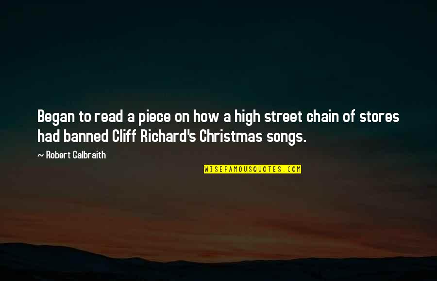 High Street Quotes By Robert Galbraith: Began to read a piece on how a