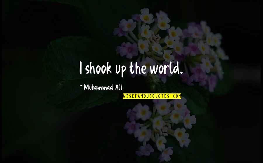 Higher Education And Success Quotes By Muhammad Ali: I shook up the world.