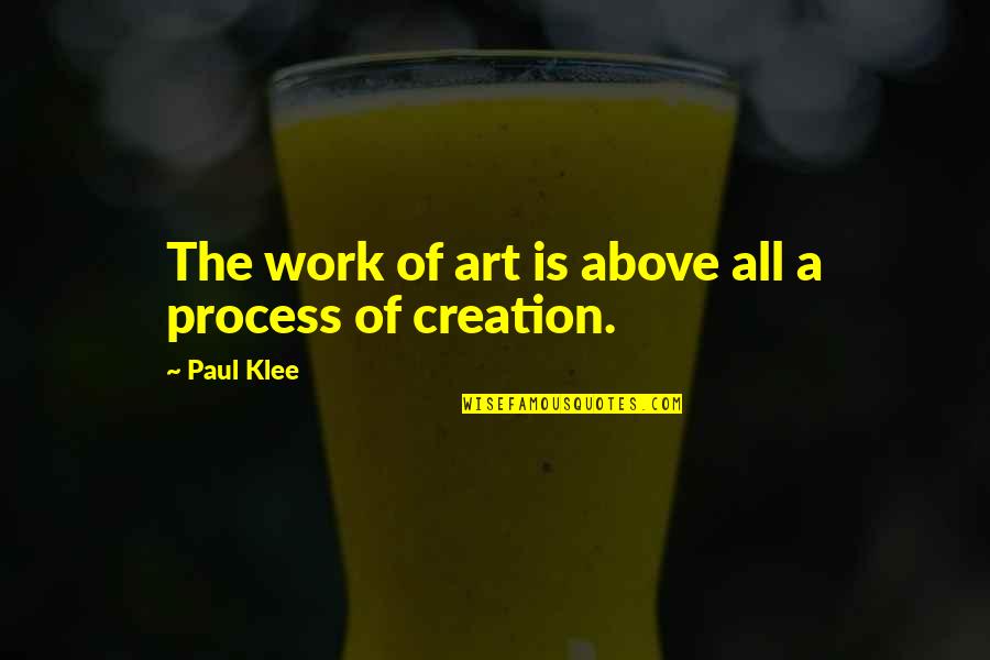 Highest Potential Quotes By Paul Klee: The work of art is above all a