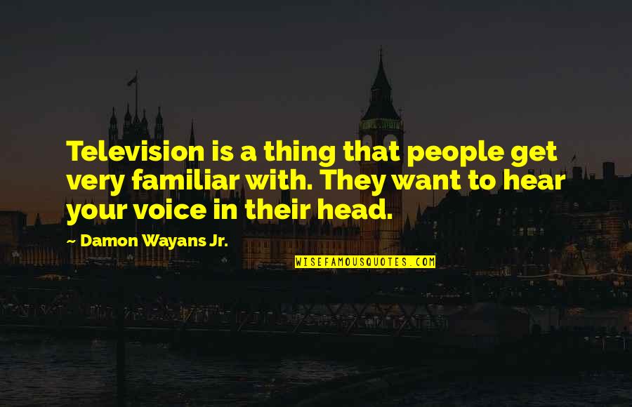 Highest Rated Quotes By Damon Wayans Jr.: Television is a thing that people get very Highest Rated Quotes By Damon Wayans Jr.: Television is a thing that people get very