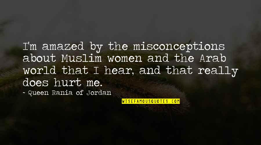 Highly Inspirational Picture Quotes By Queen Rania Of Jordan: I'm amazed by the misconceptions about Muslim women