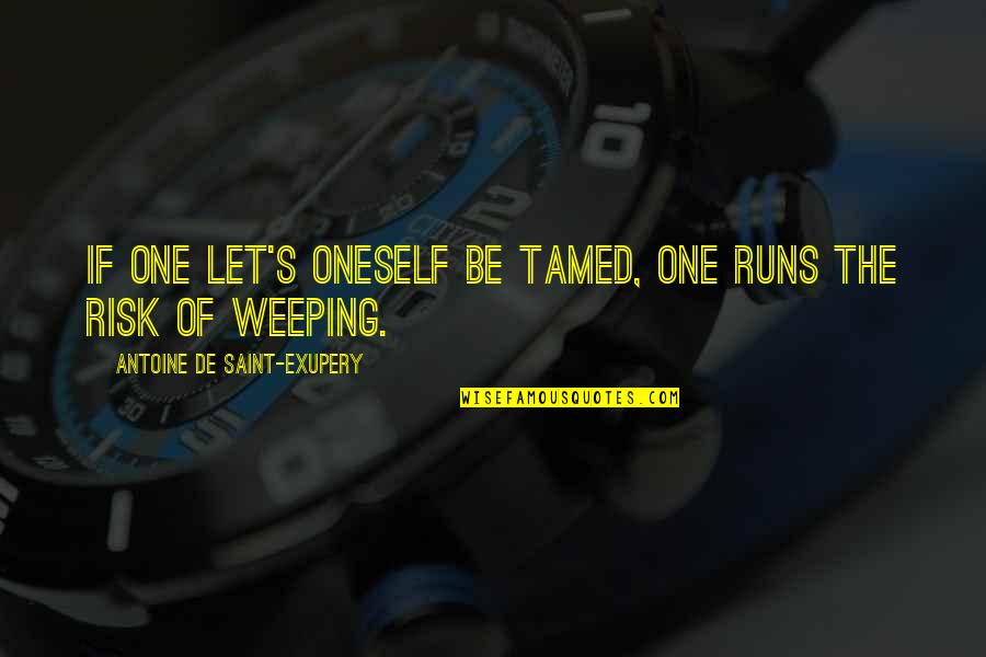 Hiiiiiii Quotes By Antoine De Saint-Exupery: If one let's oneself be tamed, one runs