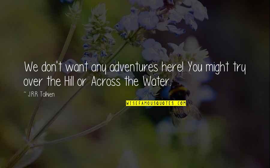 Hijabs Quotes By J.R.R. Tolkien: We don't want any adventures here! You might