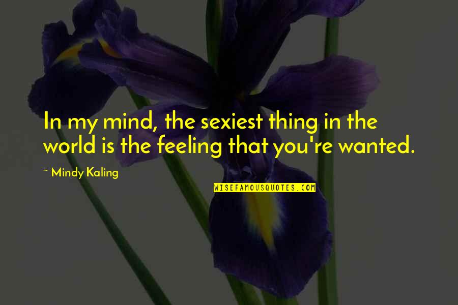 Hilarious I Love You Like A Quotes By Mindy Kaling: In my mind, the sexiest thing in the