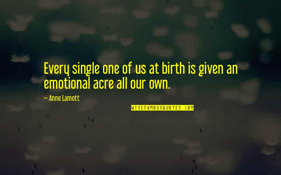 Hilarious Memes Quotes By Anne Lamott: Every single one of us at birth is