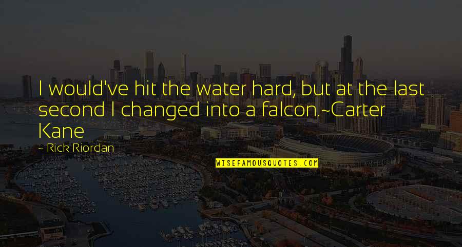 Hilarity Quotes By Rick Riordan: I would've hit the water hard, but at