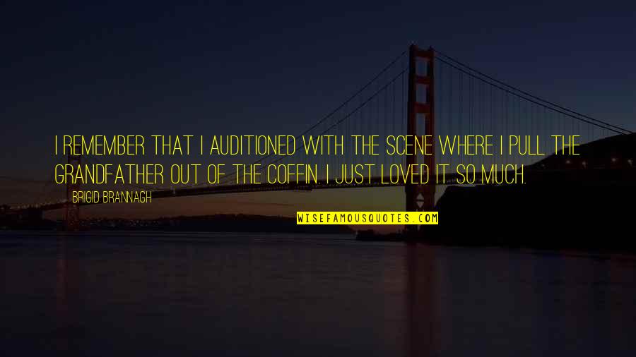 Hilariuse Quotes By Brigid Brannagh: I remember that I auditioned with the scene Hilariuse Quotes By Brigid Brannagh: I remember that I auditioned with the scene