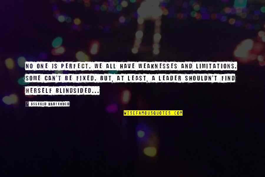 Hilfen English Quotes By Assegid Habtewold: No one is perfect. We all have weaknesses Hilfen English Quotes By Assegid Habtewold: No one is perfect. We all have weaknesses