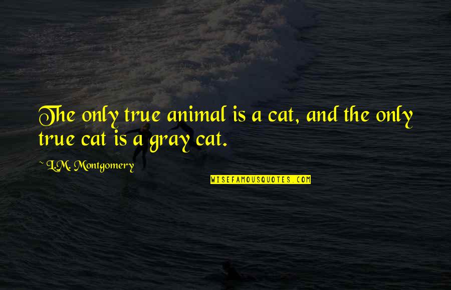 Hilkka Kuusinen Quotes By L.M. Montgomery: The only true animal is a cat, and