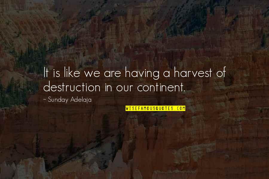 Hillbilly Elegy Social Mobility Quotes By Sunday Adelaja: It is like we are having a harvest Hillbilly Elegy Social Mobility Quotes By Sunday Adelaja: It is like we are having a harvest