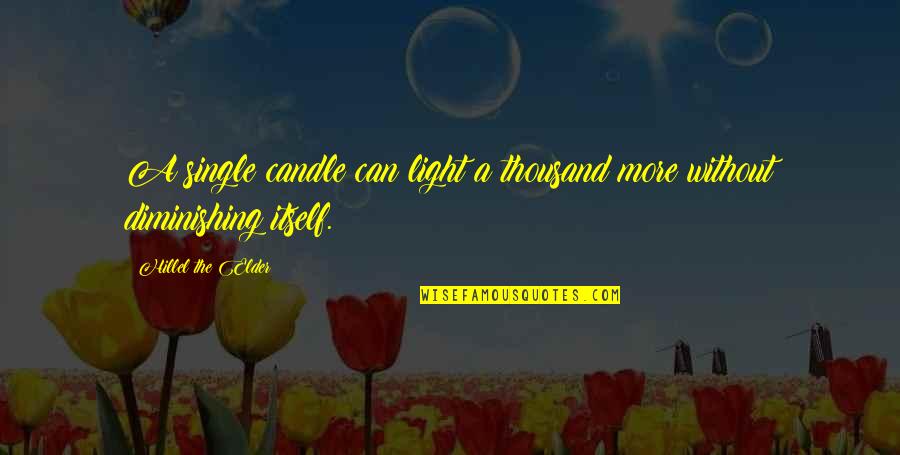 Hillel's Quotes By Hillel The Elder: A single candle can light a thousand more