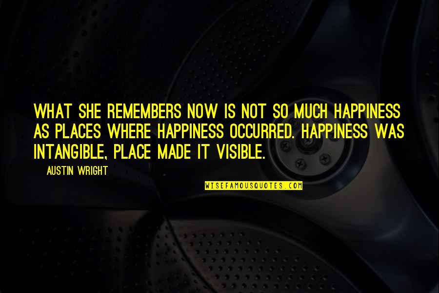 Him In Jail Quotes By Austin Wright: What she remembers now is not so much