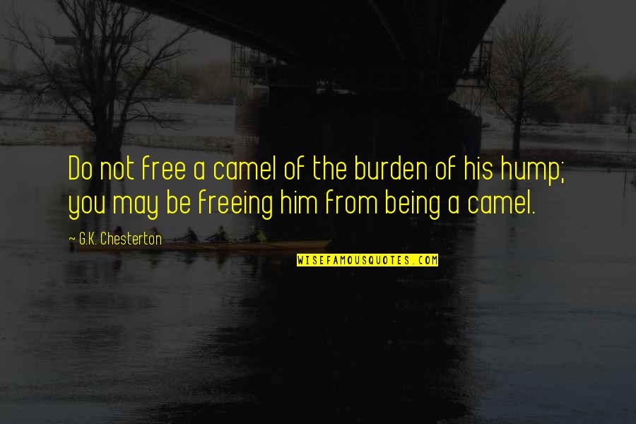 Him Not Being Over His Ex Quotes By G.K. Chesterton: Do not free a camel of the burden