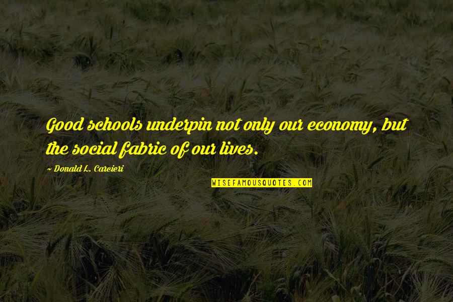 Himekawa Rei Quotes By Donald L. Carcieri: Good schools underpin not only our economy, but Himekawa Rei Quotes By Donald L. Carcieri: Good schools underpin not only our economy, but