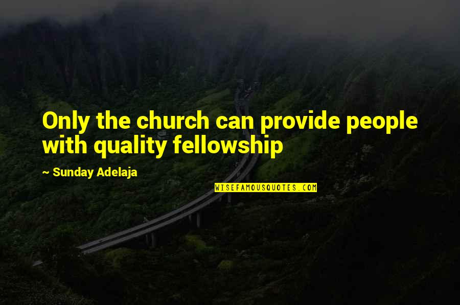 Himmelblau Chemical Engineering Quotes By Sunday Adelaja: Only the church can provide people with quality