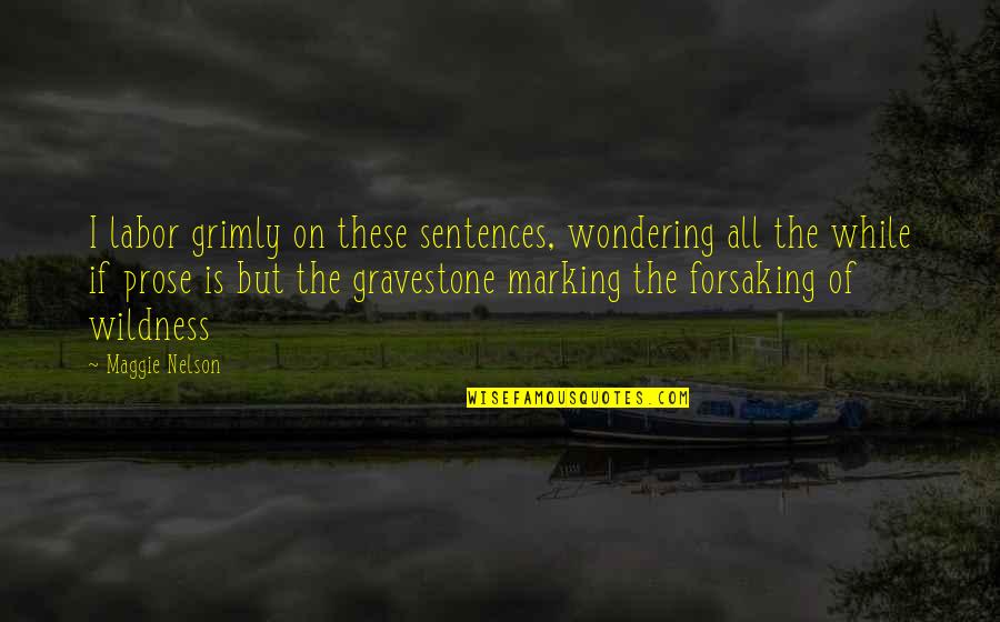 Himym Future Ted Quotes By Maggie Nelson: I labor grimly on these sentences, wondering all