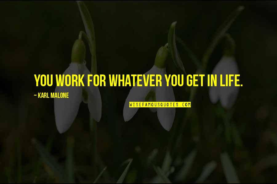 Hinchman Racing Quotes By Karl Malone: You work for whatever you get in life.