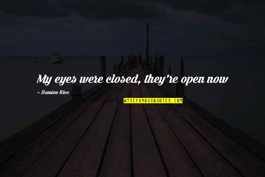 Hindi Simple Quotes By Damien Rice: My eyes were closed, they're open now Hindi Simple Quotes By Damien Rice: My eyes were closed, they're open now
