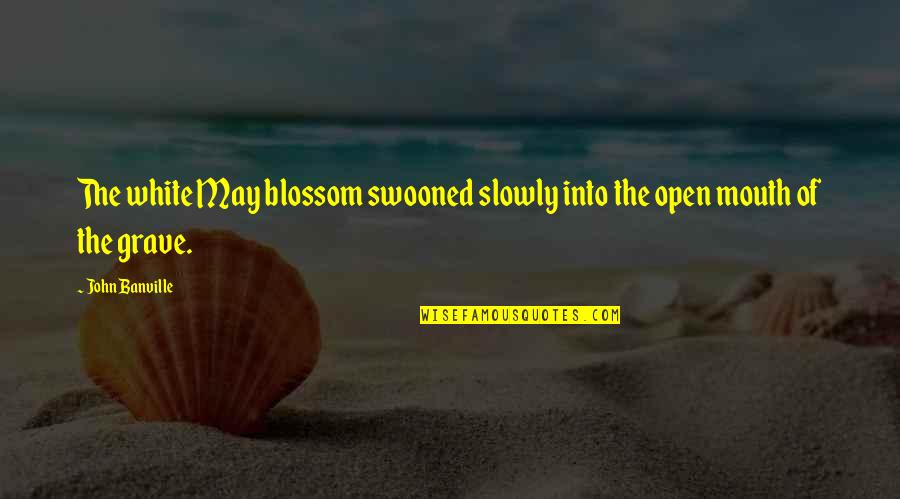 Hindi Sweet Heart Touching Quotes By John Banville: The white May blossom swooned slowly into the