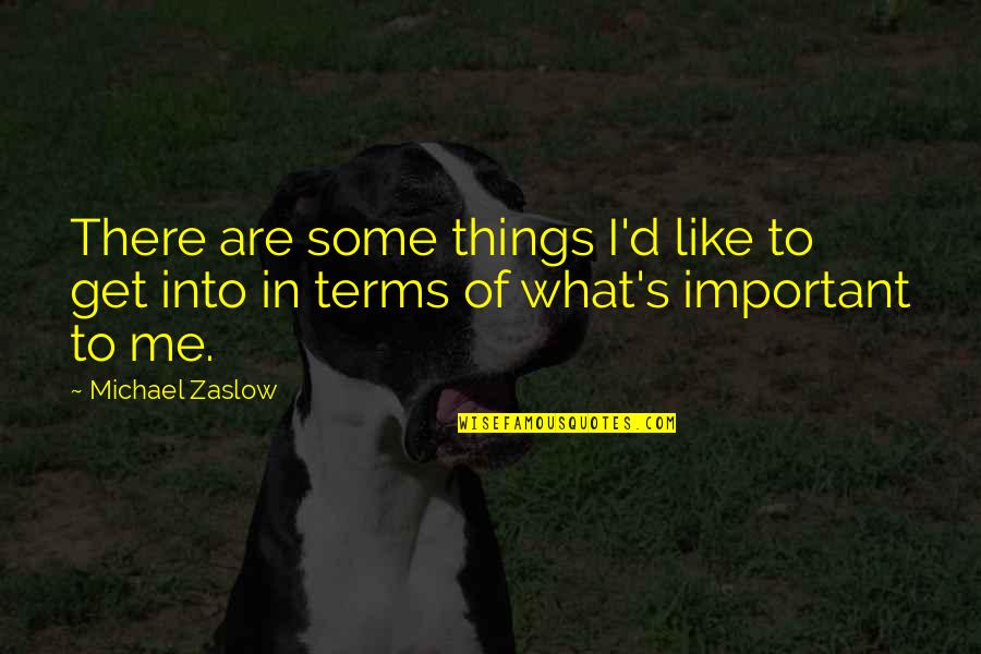 Hindrances To Success Quotes By Michael Zaslow: There are some things I'd like to get