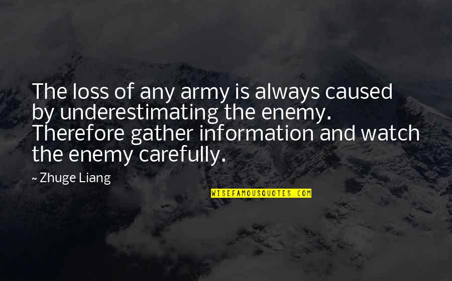 Hinds Feet On High Places Quotes By Zhuge Liang: The loss of any army is always caused