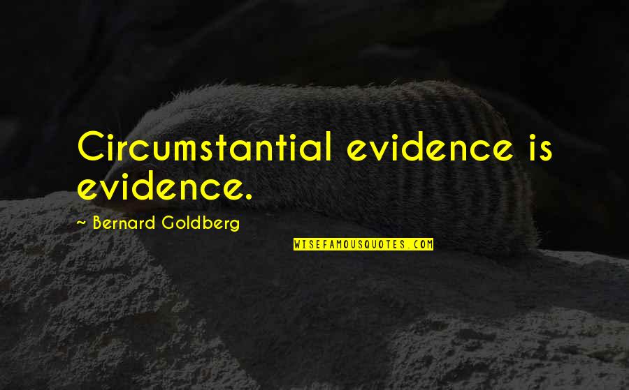 Hindu Pilgrimage Quotes By Bernard Goldberg: Circumstantial evidence is evidence.