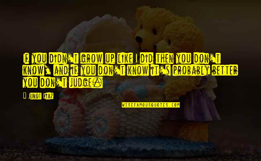 Hinerman Electrical Services Quotes By Junot Diaz: If you didn't grow up like I did Hinerman Electrical Services Quotes By Junot Diaz: If you didn't grow up like I did