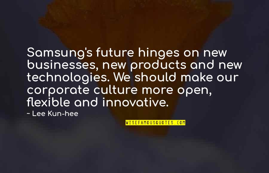 Hinges Quotes By Lee Kun-hee: Samsung's future hinges on new businesses, new products