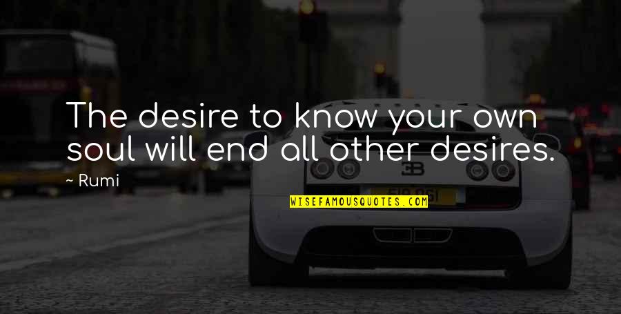 Hinsperger Safety Quotes By Rumi: The desire to know your own soul will