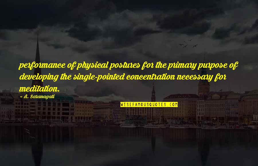 Hintindar Quotes By A. Saranagati: performance of physical postures for the primary purpose