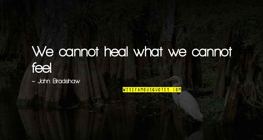 Hippie Friends Quotes By John Bradshaw: We cannot heal what we cannot feel.