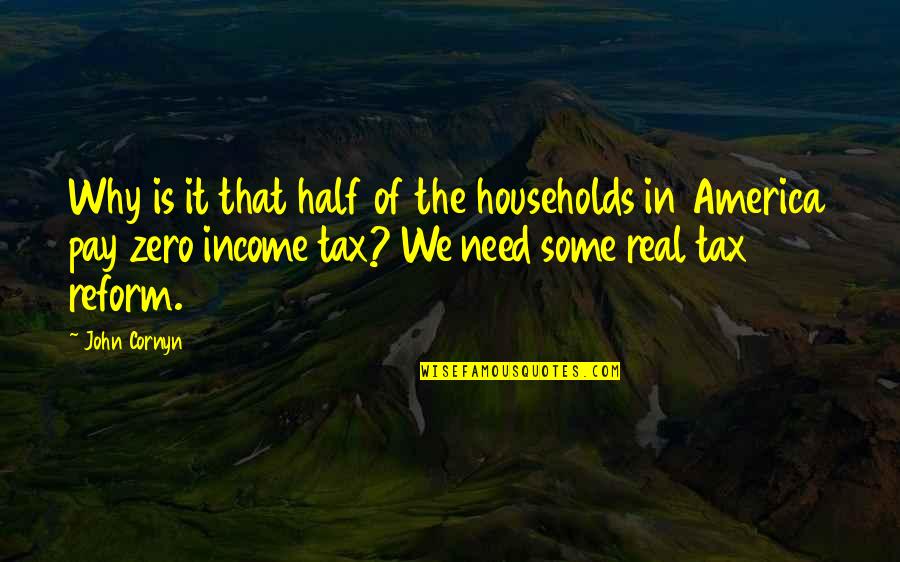 Hippie Movement Quotes By John Cornyn: Why is it that half of the households