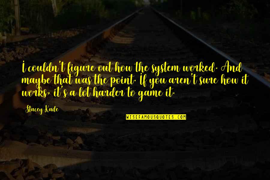 Hipponax Quotes By Stacey Kade: I couldn't figure out how the system worked. Hipponax Quotes By Stacey Kade: I couldn't figure out how the system worked.
