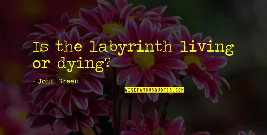 Hipster Quotes By John Green: Is the labyrinth living or dying? Hipster Quotes By John Green: Is the labyrinth living or dying?