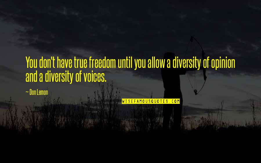 Hirauches Quotes By Don Lemon: You don't have true freedom until you allow