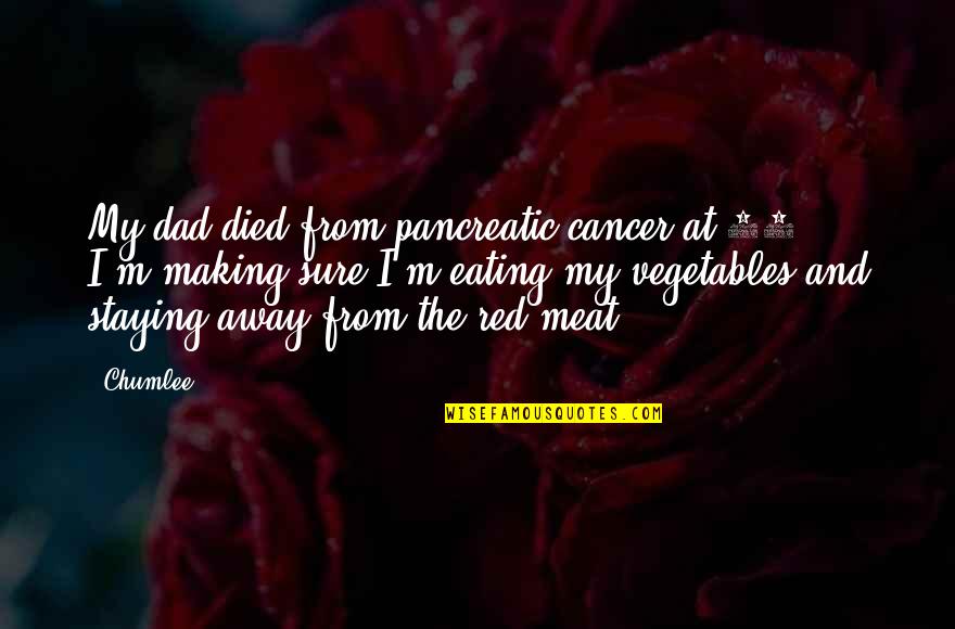 Hirinik Quotes By Chumlee: My dad died from pancreatic cancer at 54 Hirinik Quotes By Chumlee: My dad died from pancreatic cancer at 54