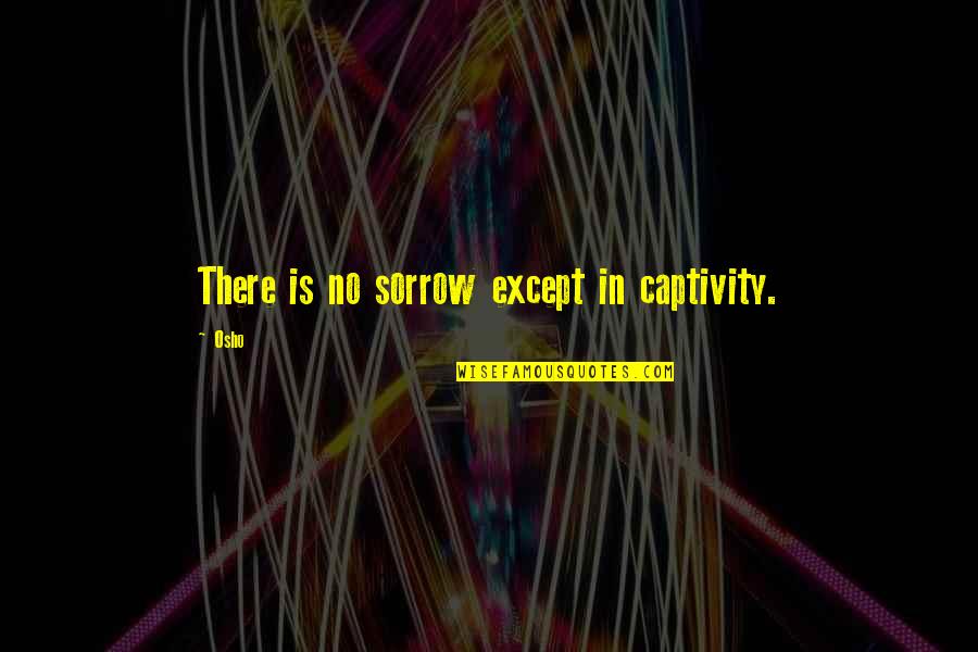 Hirotsugu Tsumoto Quotes By Osho: There is no sorrow except in captivity.
