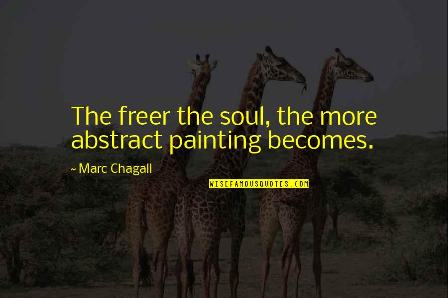 Hirsuteness Pronunciation Quotes By Marc Chagall: The freer the soul, the more abstract painting Hirsuteness Pronunciation Quotes By Marc Chagall: The freer the soul, the more abstract painting