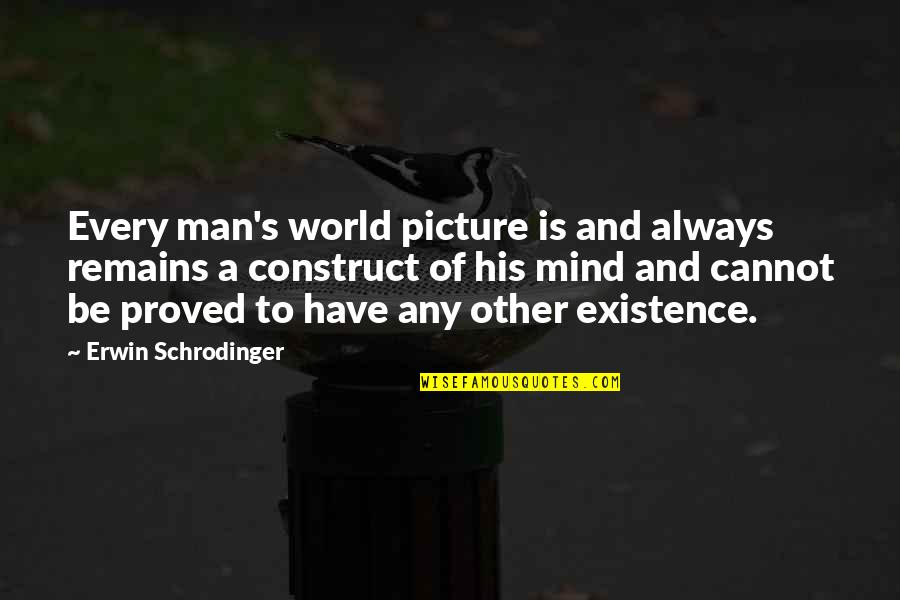 His Existence Quotes By Erwin Schrodinger: Every man's world picture is and always remains
